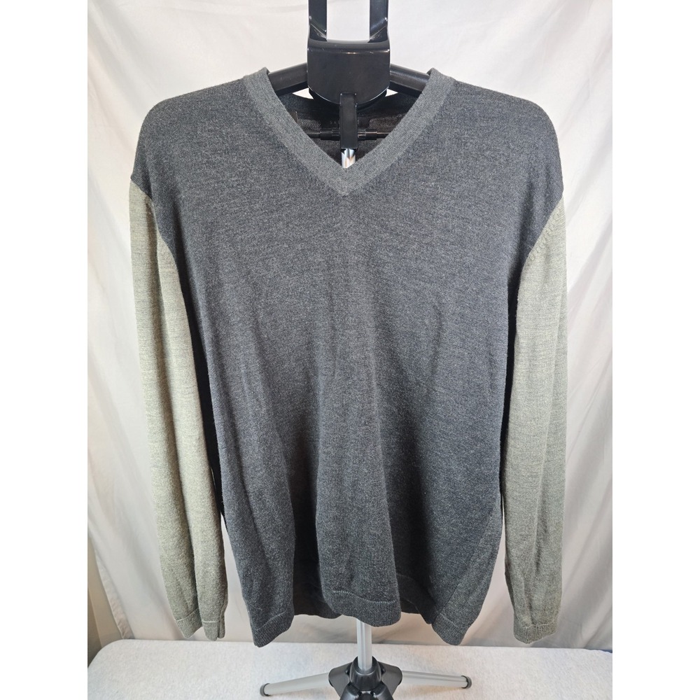 Saltaire Mens Long Sleeve‎ Sweater Style Shirt In Grey Size XL Casual Business